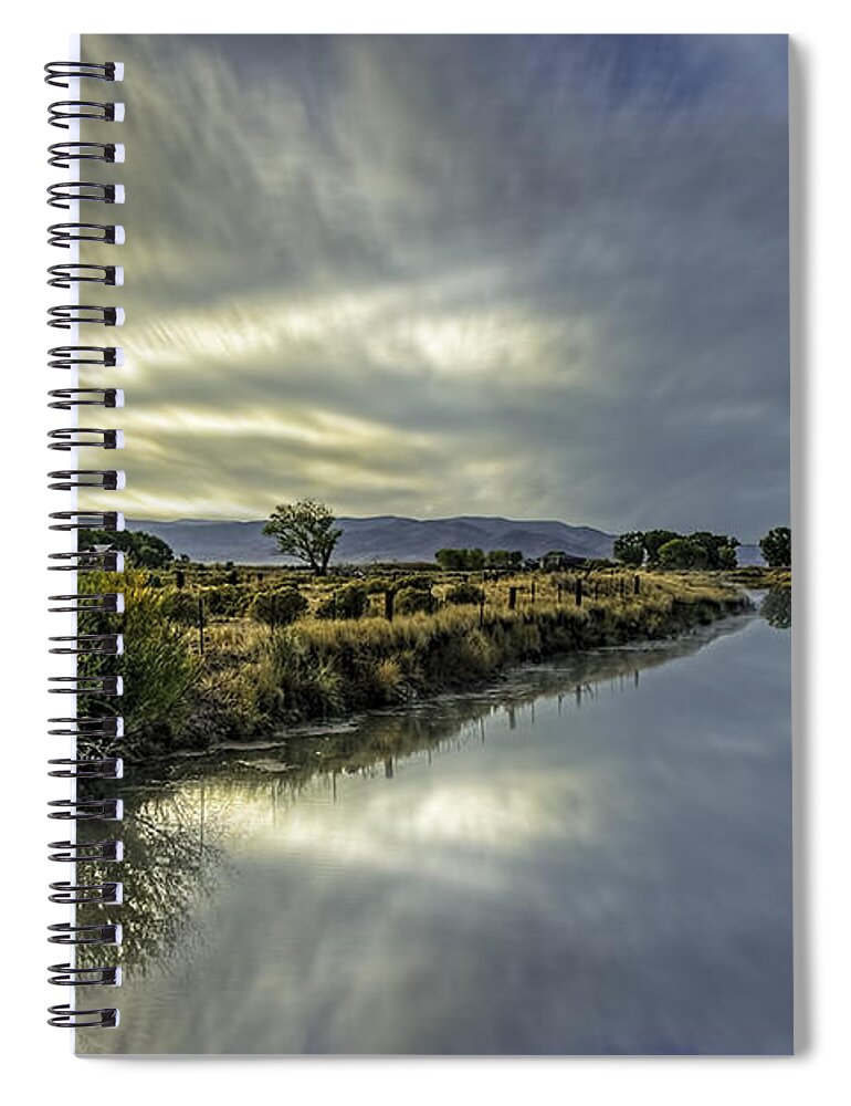 Landscape Spiral Notebook featuring the photograph Canal by Maria Coulson