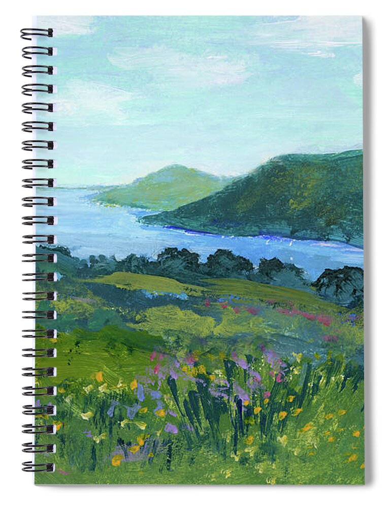 Lake Spiral Notebook featuring the painting Canandaigua Lake II by J Reifsnyder