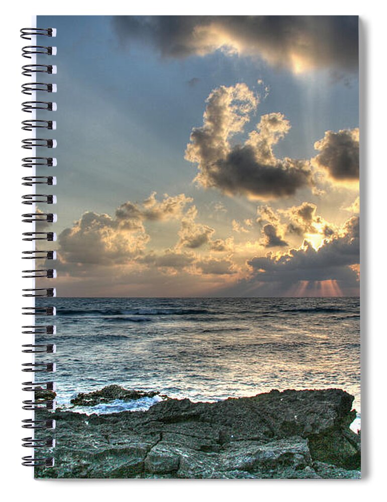 Beach Spiral Notebook featuring the photograph Cancun Sunrise A Morning In Heaven by Wayne Moran