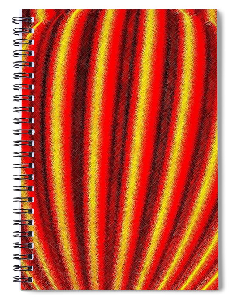 Abstract Spiral Notebook featuring the digital art Candid Color 9 by Will Borden