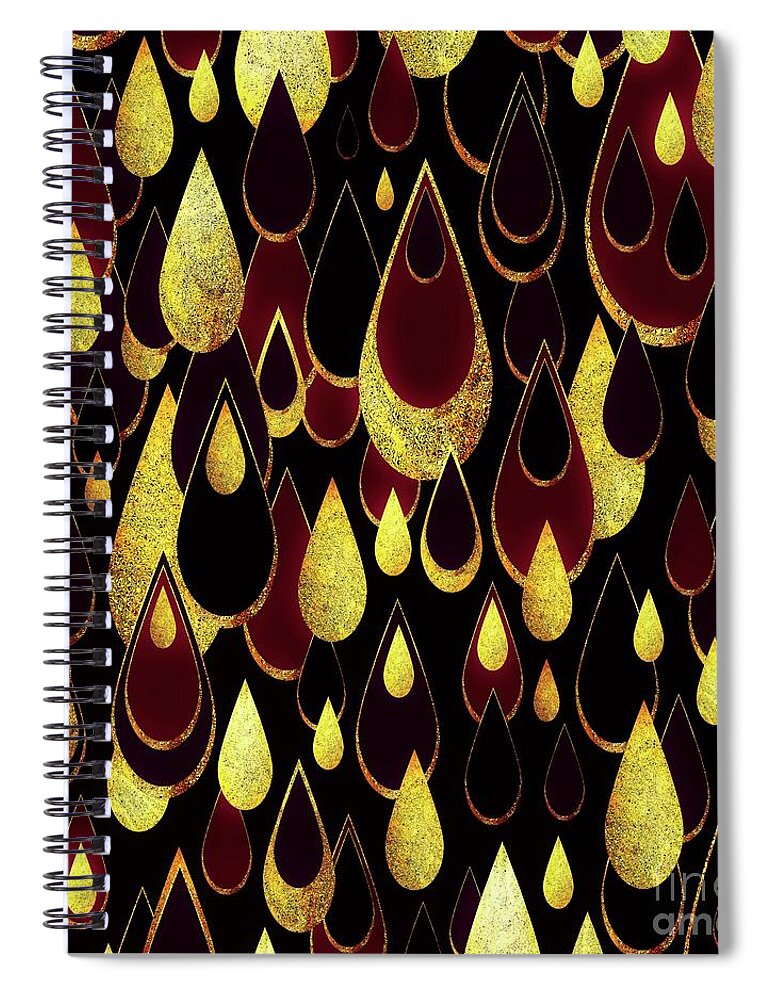Rain Spiral Notebook featuring the digital art Candles in the Rain by Zaira Dzhaubaeva