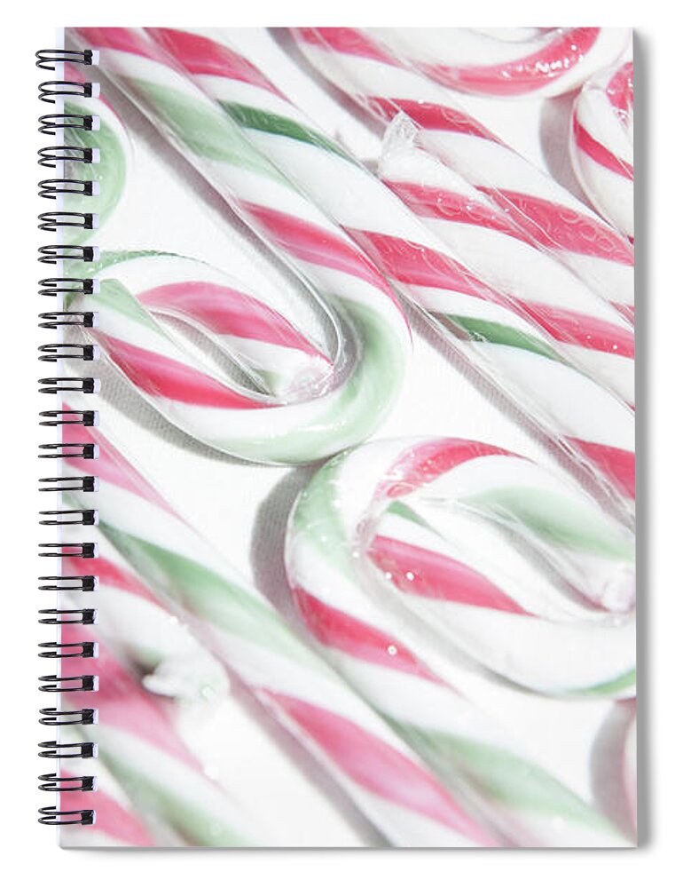 Helen Northcott Spiral Notebook featuring the photograph Candy Cane Swirls by Helen Jackson