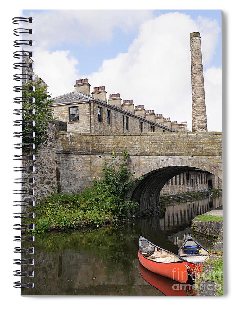 Canoes On Quiet Canal Spiral Notebook featuring the photograph Canoes on Quiet Canal by Brenda Kean