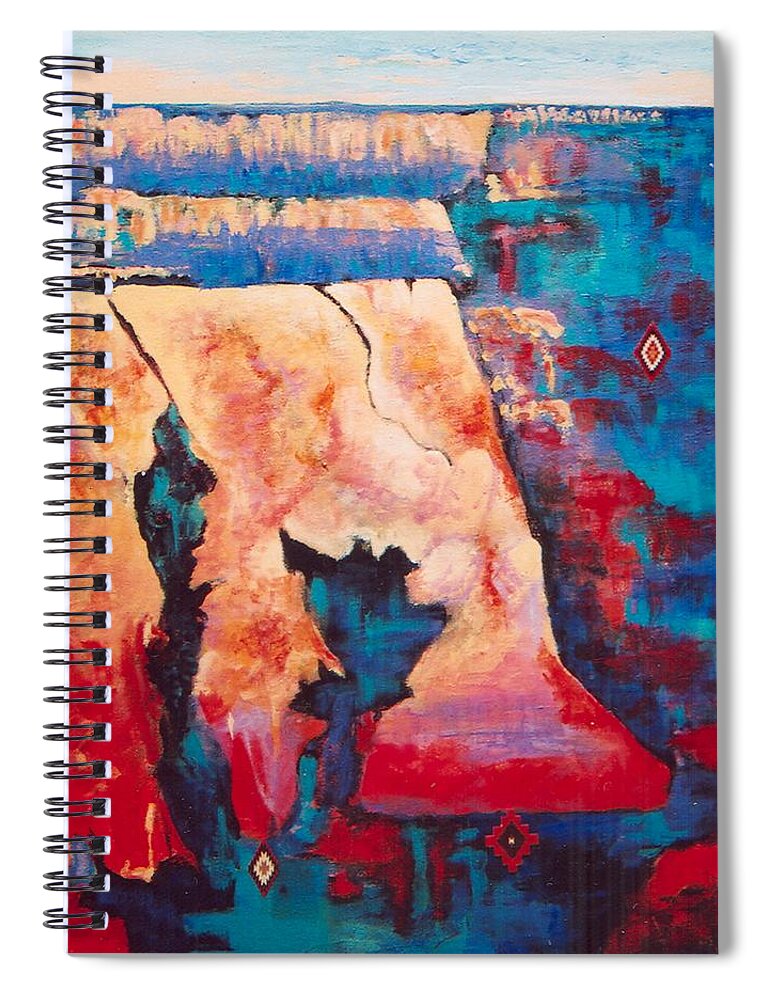 Grand Canyon Spiral Notebook featuring the painting Canyon Colors by M Diane Bonaparte