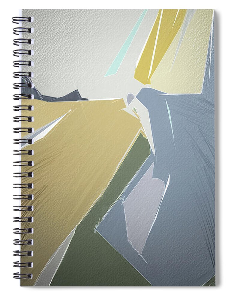 Abstract Spiral Notebook featuring the digital art Canyon by Gina Harrison