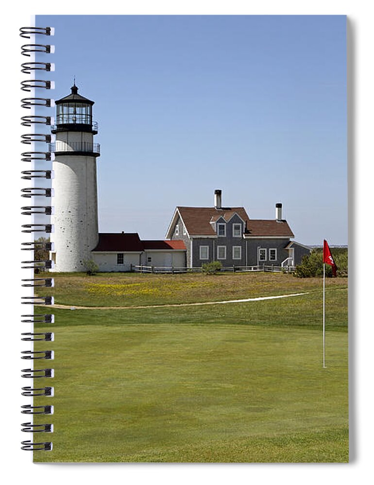 Cape Cod Spiral Notebook featuring the photograph Cape Cod Highland Light by John Van Decker