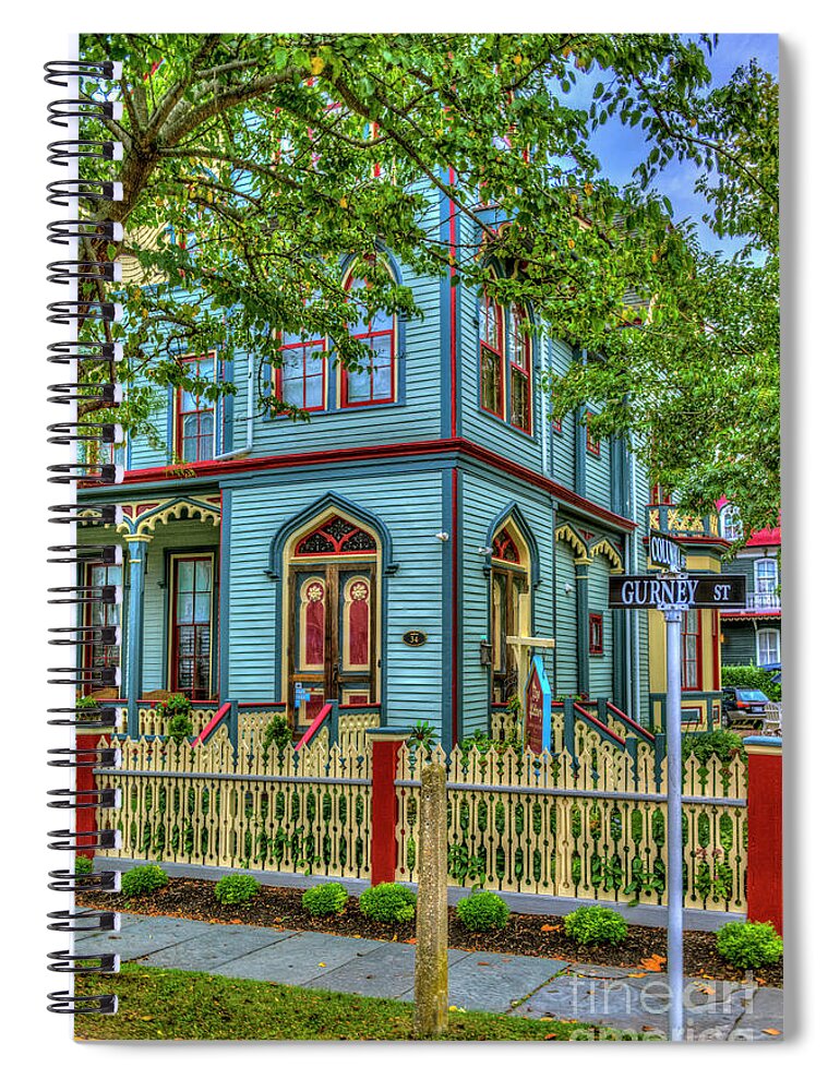 Painted Ladies Spiral Notebook featuring the photograph Cape May Beautiful Victorian Homes by David Zanzinger