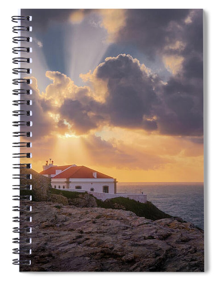 Ocean Spiral Notebook featuring the photograph Cape St Vincent by Dmytro Korol