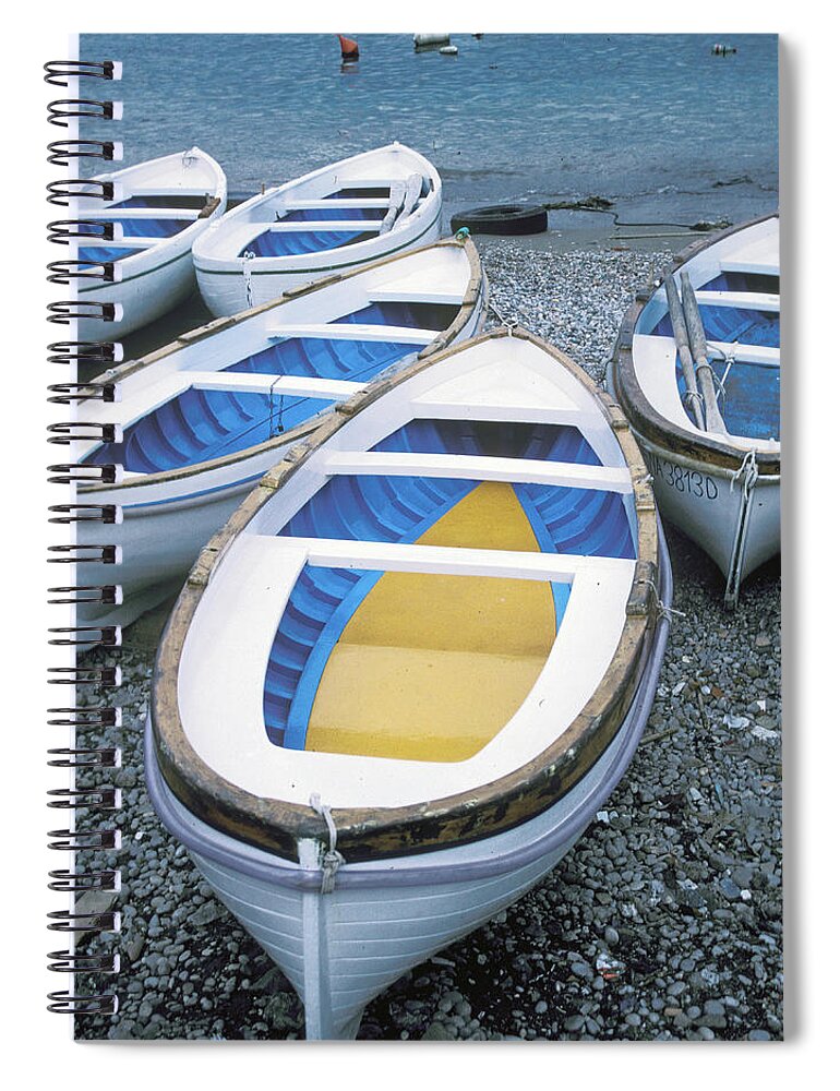 Capri Spiral Notebook featuring the photograph Capri Boats by Dr Janine Williams