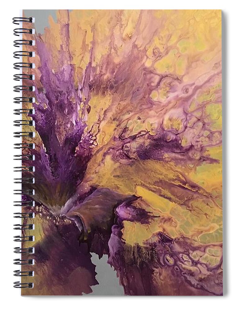 Abstract Spiral Notebook featuring the painting Captivating by Soraya Silvestri