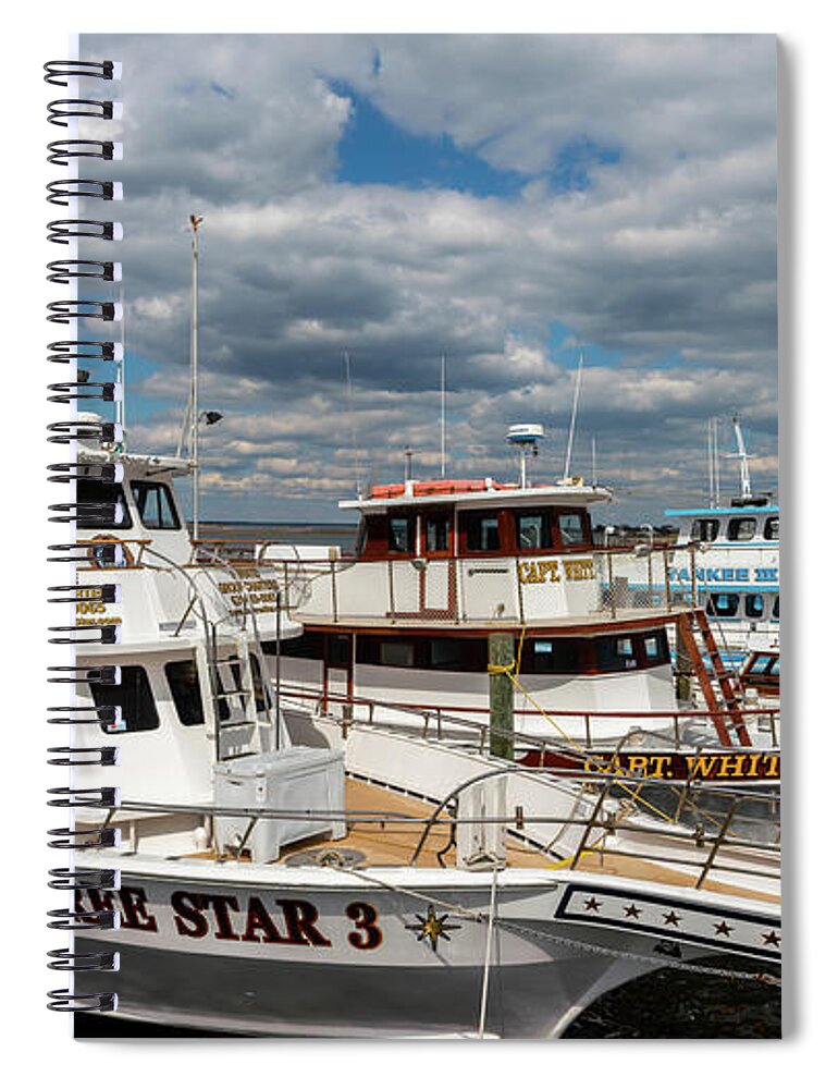Long Island Spiral Notebook featuring the photograph Captree Fishing Fleet by Sean Mills