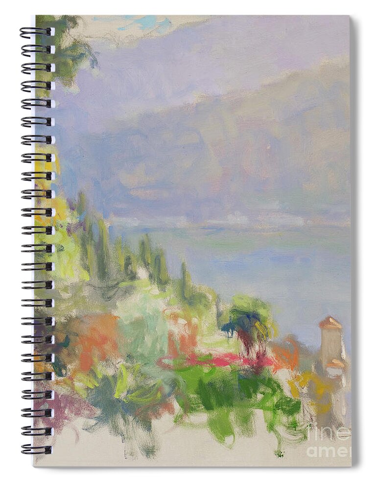 Fresia Spiral Notebook featuring the painting Captured by a Warm Morning Breeze by Jerry Fresia