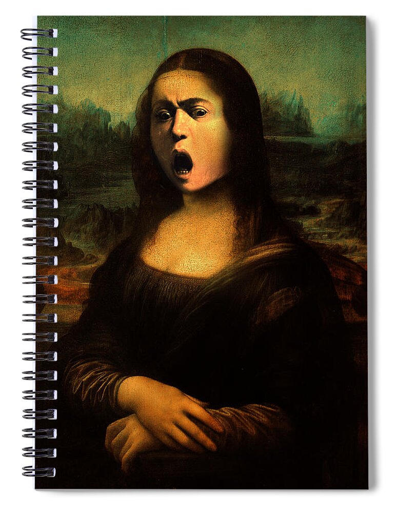 Caravaggio Spiral Notebook featuring the painting Caravaggio's Mona by Gravityx9 Designs