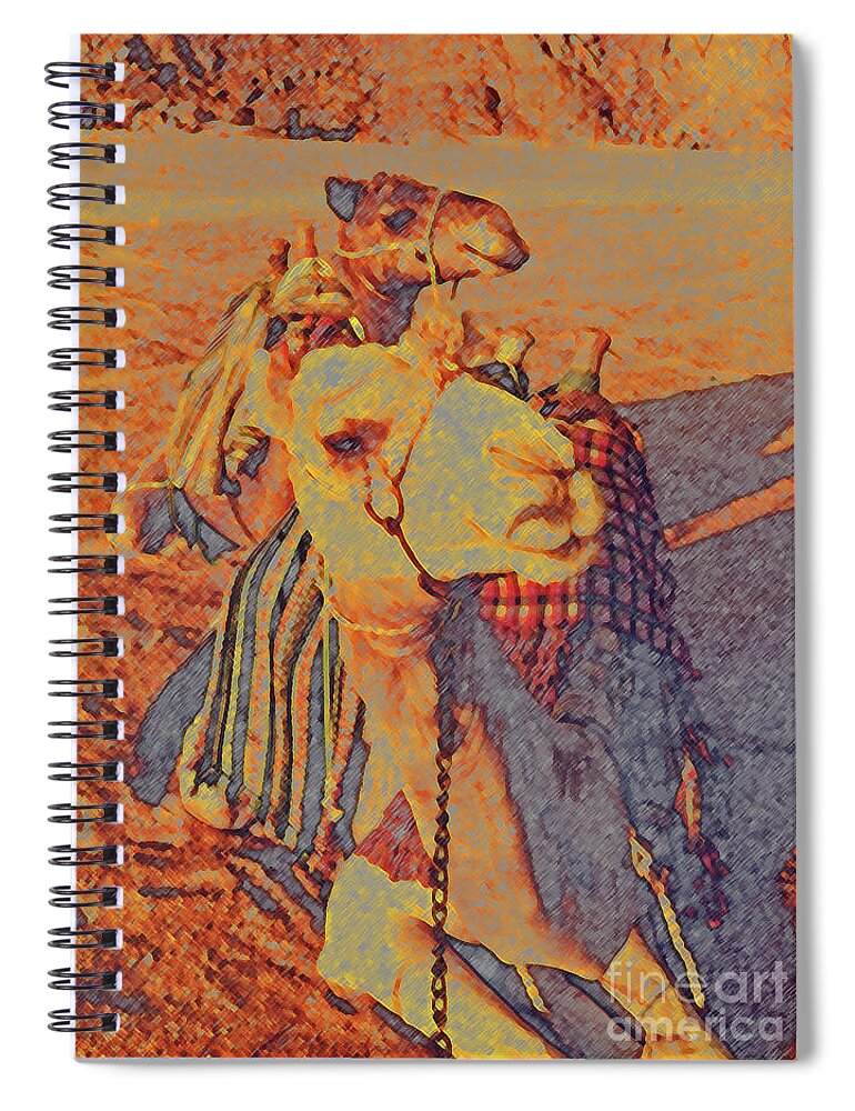 Egypt Spiral Notebook featuring the photograph Caravan Resting by Elizabeth Hoskinson