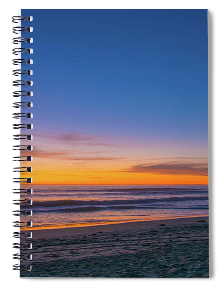 Carlsbad Spiral Notebook featuring the photograph Carlsbad Jetty Sunset by Bruce Pritchett