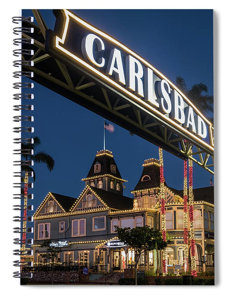 Carlsbad Spiral Notebook featuring the photograph Carlsbad's Festive Look by David Levin