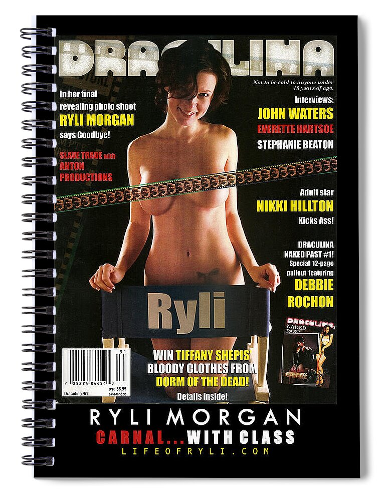 Movie Spiral Notebook featuring the digital art Carnal... With Class by Mark Baranowski
