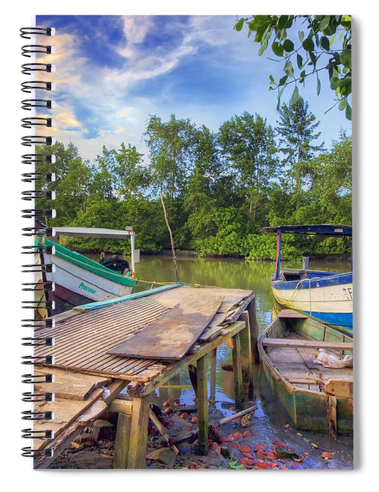 Trinidad Spiral Notebook featuring the photograph Caroni Swamp by Nadia Sanowar