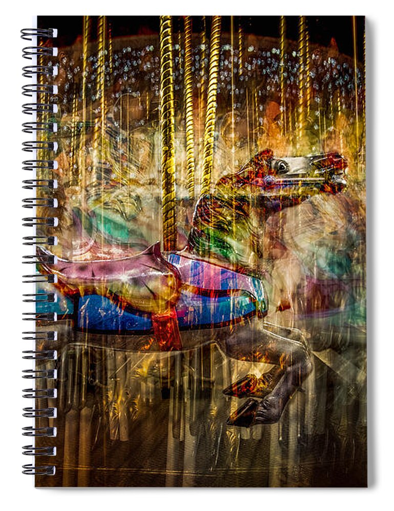 Rides Spiral Notebook featuring the photograph Carousel Dreams by Michael Arend