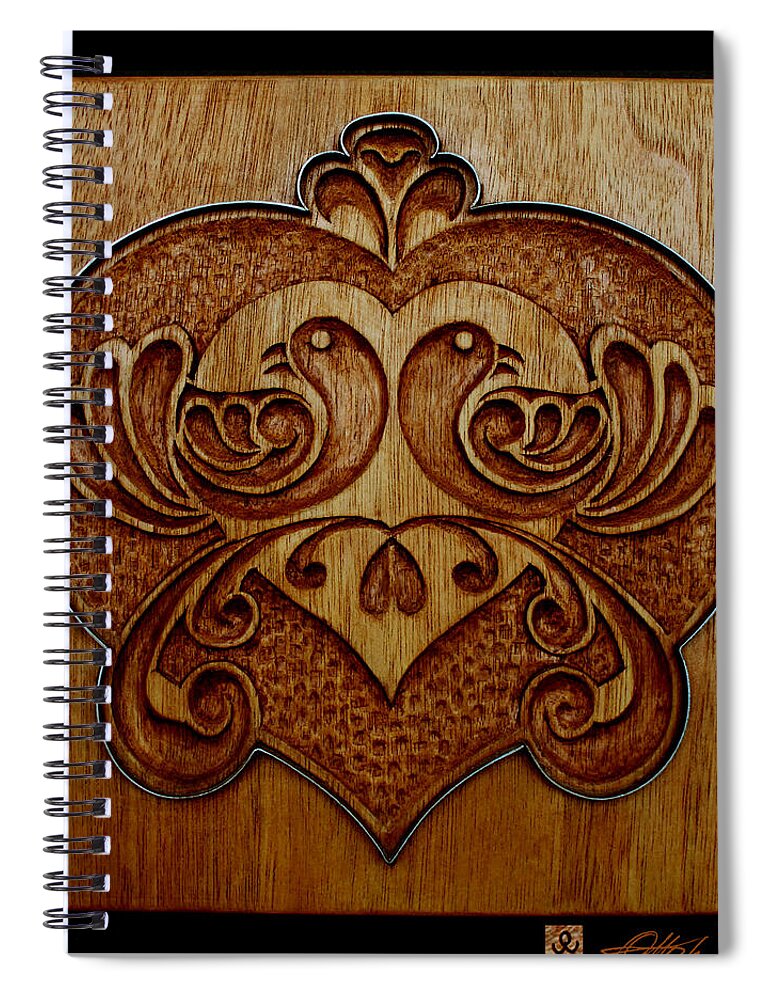 Kitchen Wall Art Spiral Notebook featuring the painting Carved Cookie Mold 10 by Hanne Lore Koehler