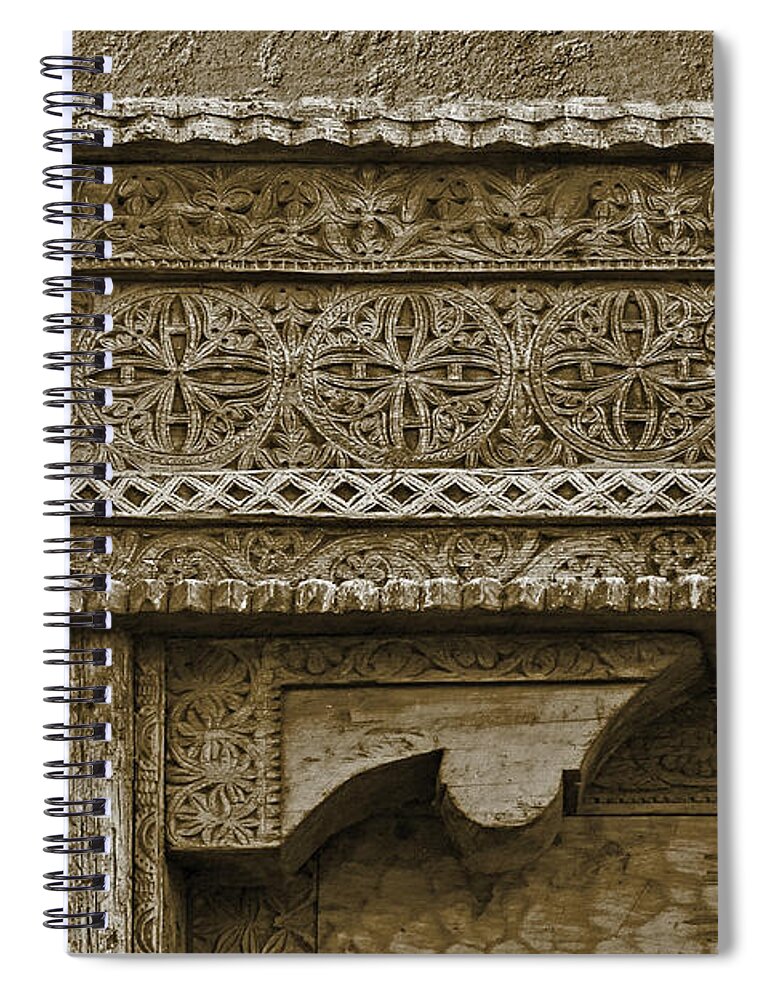 Southwestern Spiral Notebook featuring the photograph Carving - 3 by Nikolyn McDonald