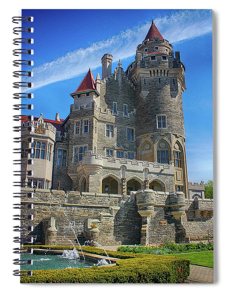 Casa Loma Castle In Toronto Spiral Notebook featuring the photograph Casa Loma Castle in Toronto 04 by Carlos Diaz