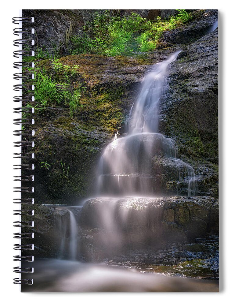 Cascade Falls Spiral Notebook featuring the photograph Cascade Falls, Saco, Maine by Rick Berk
