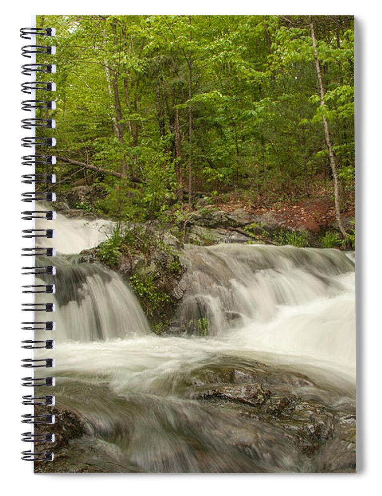 Brook Falls Spiral Notebook featuring the photograph Cascades on the Brooks Falls Trail by Brenda Jacobs