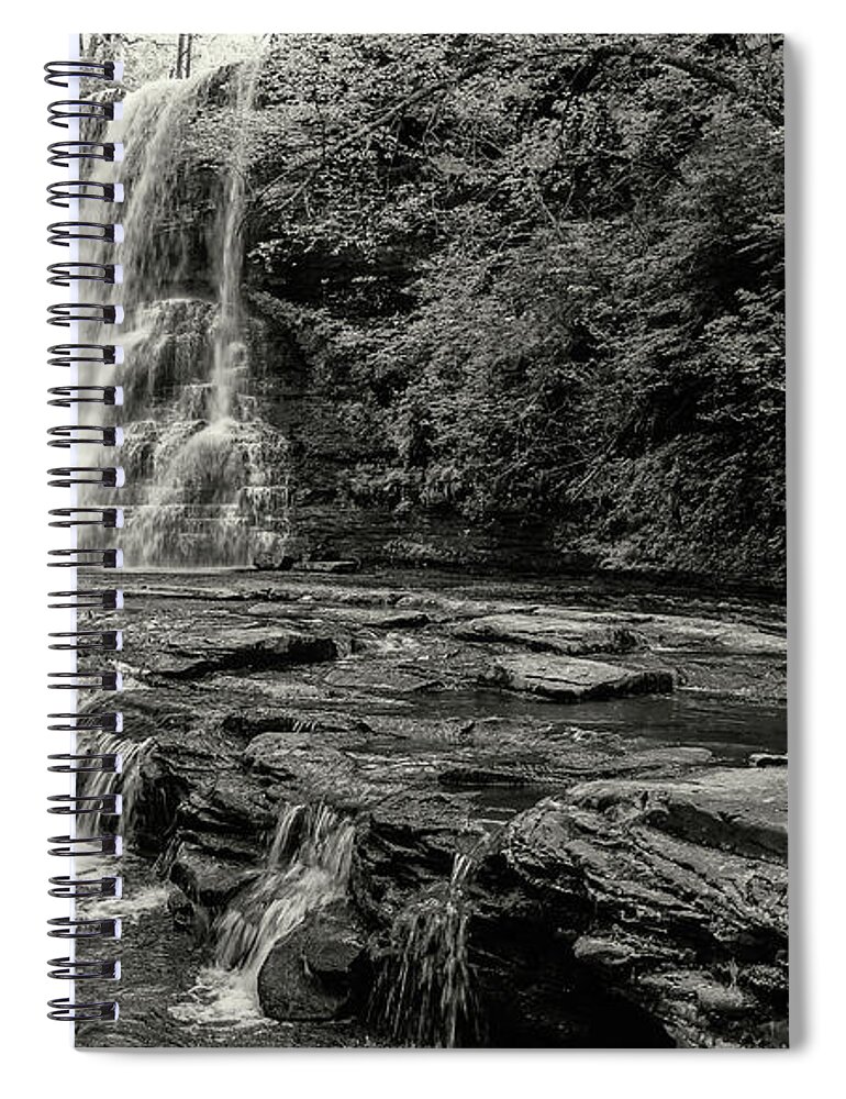 Landscape Spiral Notebook featuring the photograph Cascades Waterfall by Joe Shrader