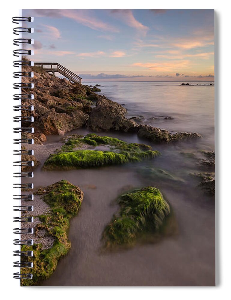Florida Spiral Notebook featuring the photograph Caspersen Beach Sunset 2 by Paul Schultz