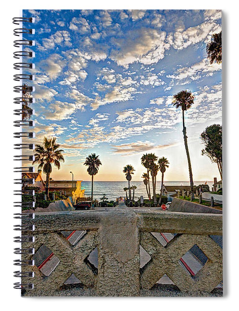 Oceanside Spiral Notebook featuring the photograph Cassidy Street Bridge by Ann Patterson