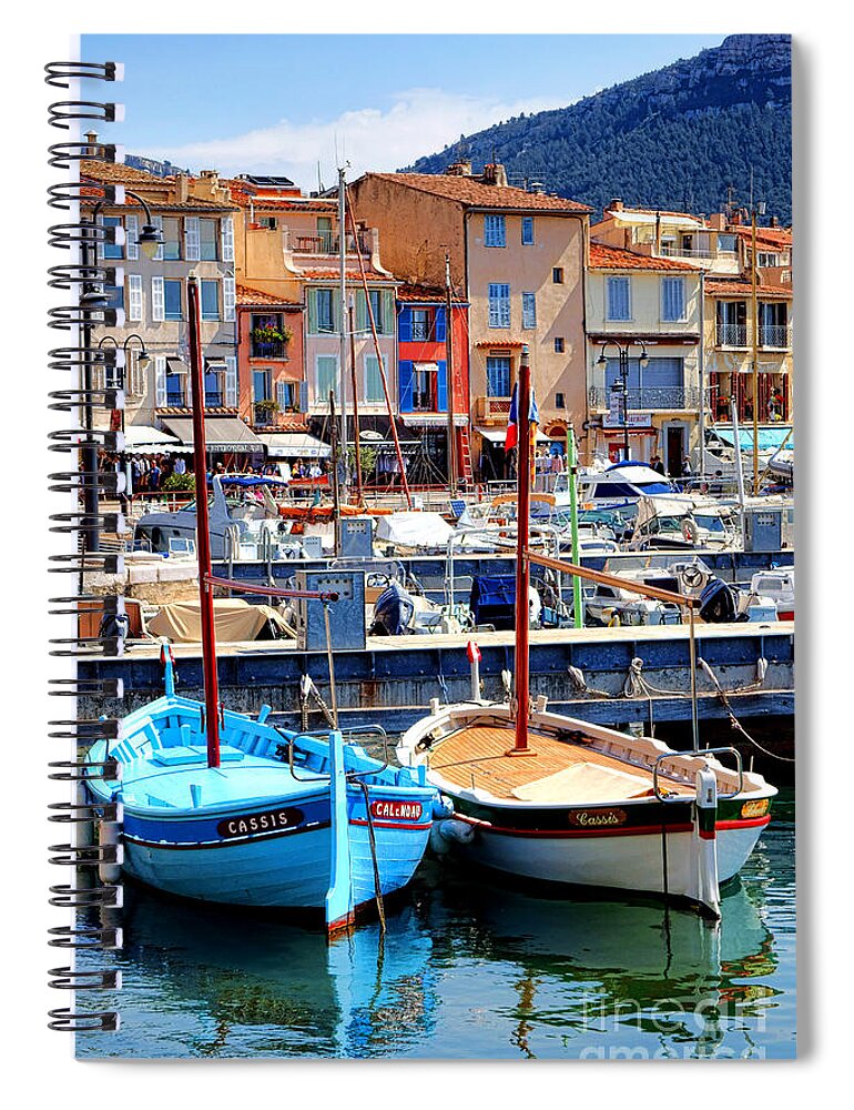 Cassis Spiral Notebook featuring the photograph Cassis Harbor by Olivier Le Queinec