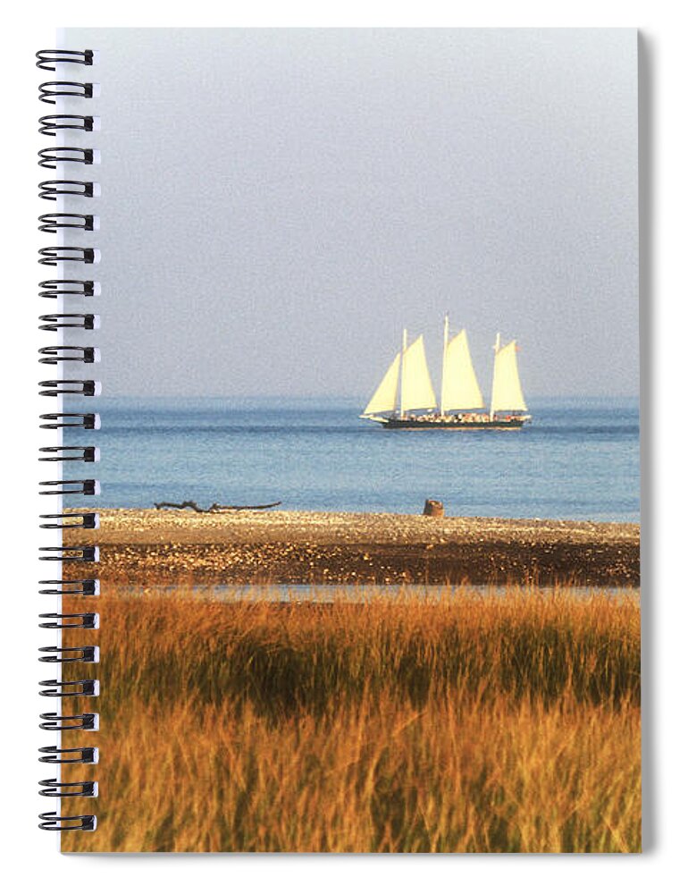 Sailboat Spiral Notebook featuring the photograph Cast Away by Karol Livote