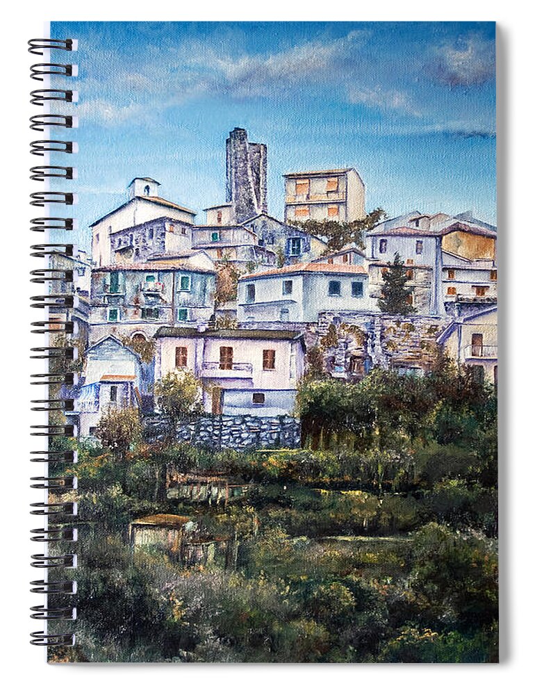 Skies Spiral Notebook featuring the painting Castello by Michelangelo Rossi
