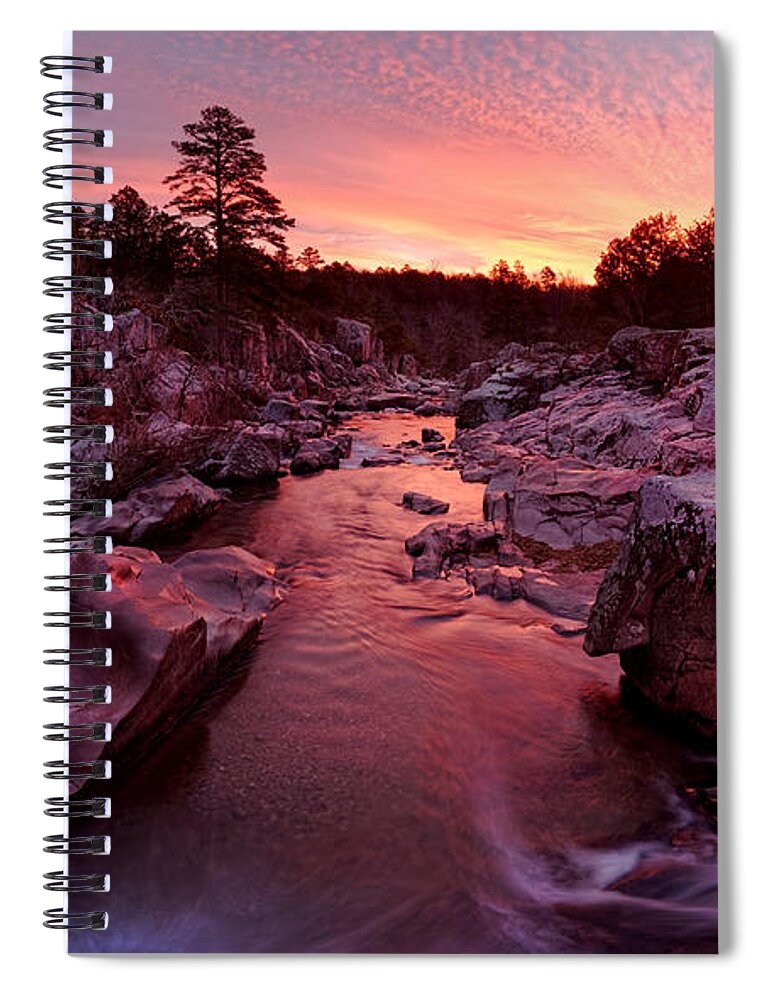 Creek Spiral Notebook featuring the photograph Caster River Shutins by Robert Charity