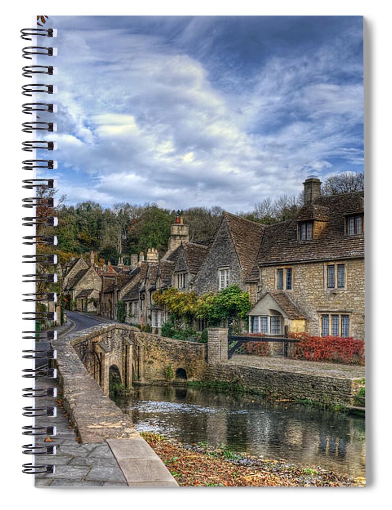 Ann Garrett Spiral Notebook featuring the photograph Castle Combe England by Ann Garrett