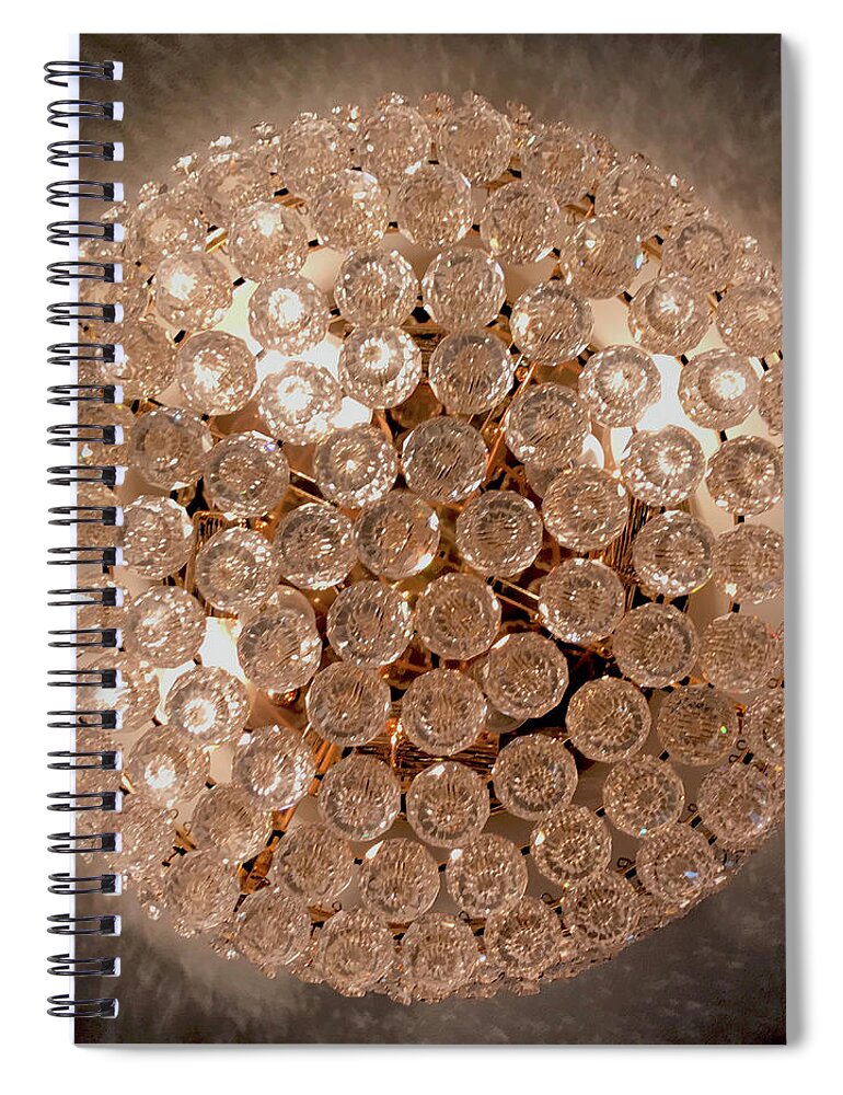 Chandelier Spiral Notebook featuring the photograph Castle Upper Hall by Annette Hadley