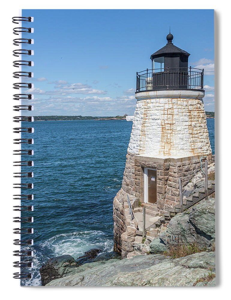 Castle Hill Lighthouse Newport Rhode Island Spiral Notebook featuring the photograph Castle Hill Lighthouse Newport Rhode Island by Brian MacLean