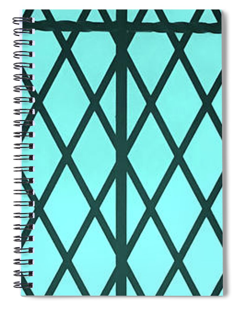 Window Spiral Notebook featuring the photograph Castle Window Aqua by Aimee L Maher ALM GALLERY