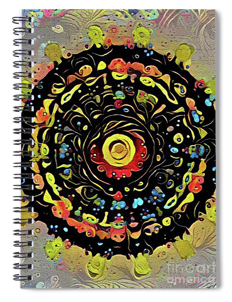 Craquelure Spiral Notebook featuring the digital art Catch it Only in a Dream II by Nina Silver