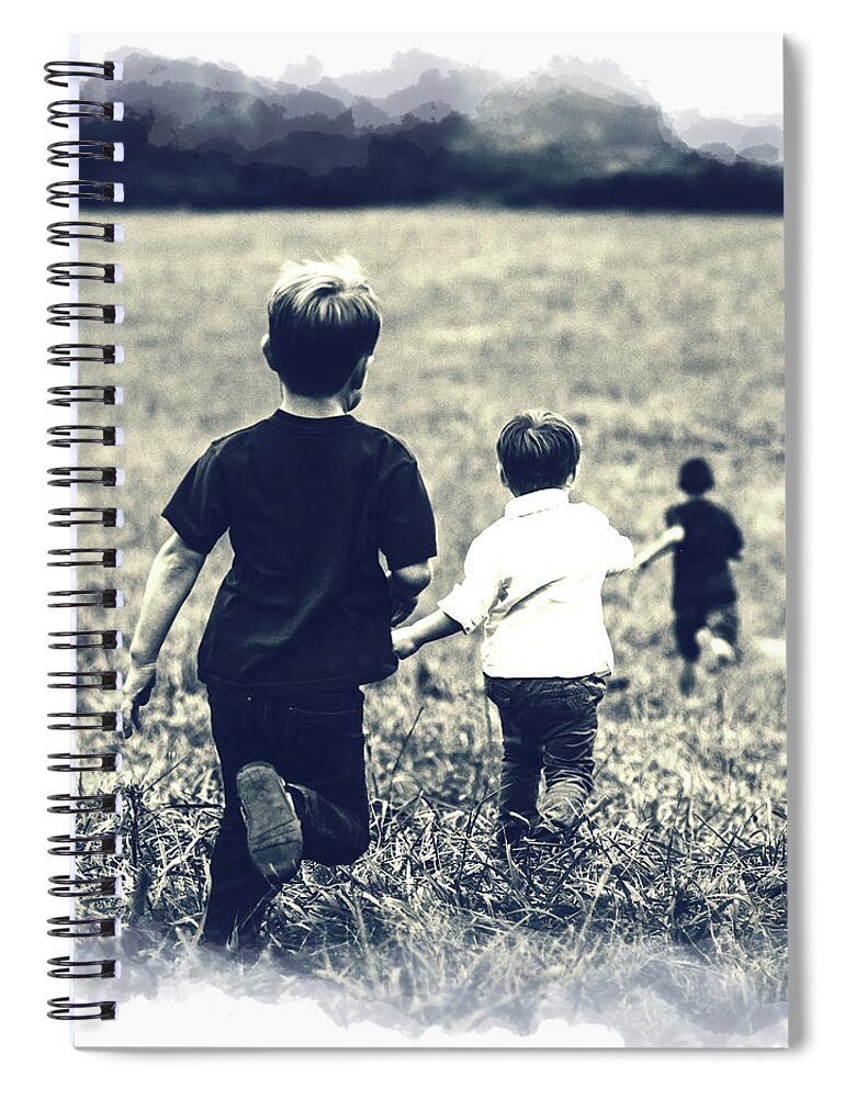 Sepia Tone Spiral Notebook featuring the photograph Catch Me If You Can by Phil Perkins