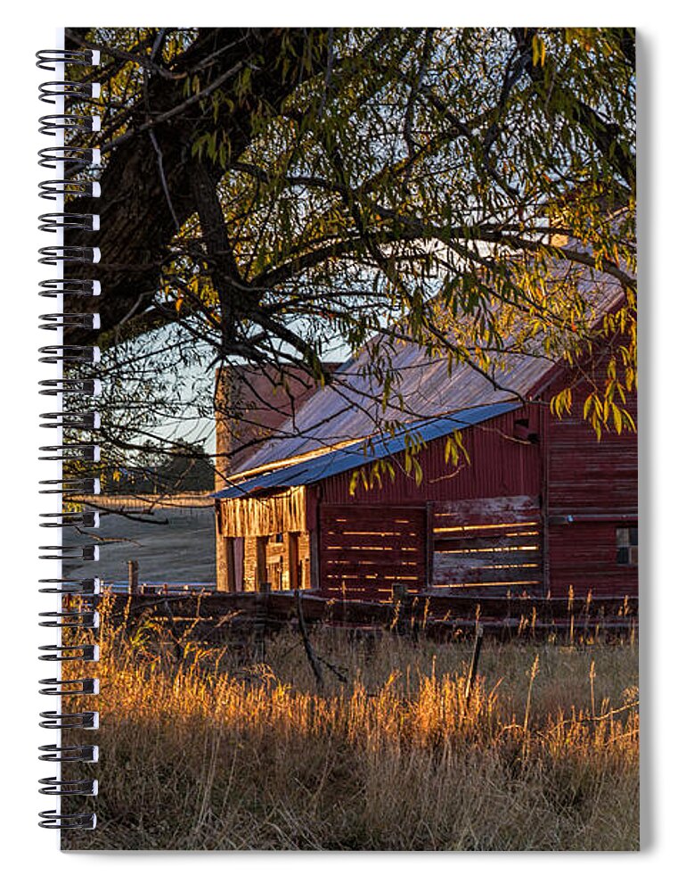 Old Barn Spiral Notebook featuring the photograph Catching the Rays by Alana Thrower