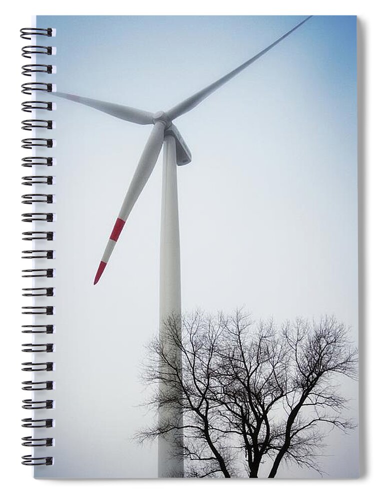 Windmill Spiral Notebook featuring the photograph Catching the Wind by Tatiana Travelways