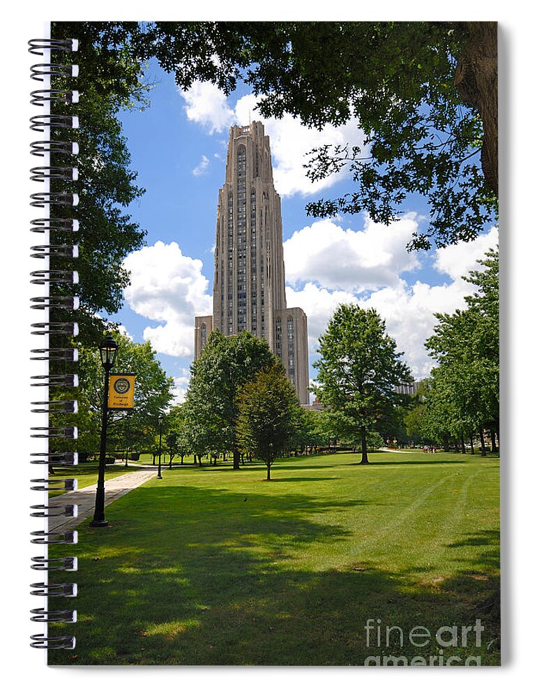 Allegheny County Spiral Notebook featuring the photograph Cathedral of Learning University of Pittsburgh by Amy Cicconi