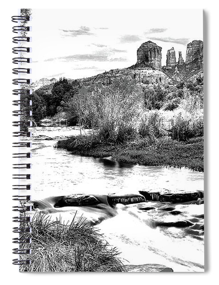 Abstract Spiral Notebook featuring the photograph Cathedral Rock by Bruce Bonnett