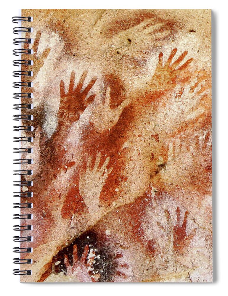 Cave Of The Hands Spiral Notebook featuring the digital art Cave of the Hands - Cueva de las Manos by Weston Westmoreland