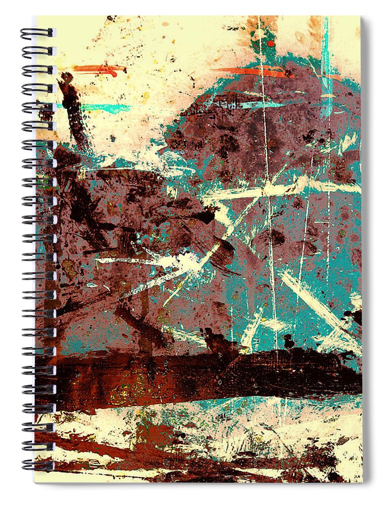 Church Spiral Notebook featuring the mixed media Accidental Abstract 3 by M Diane Bonaparte