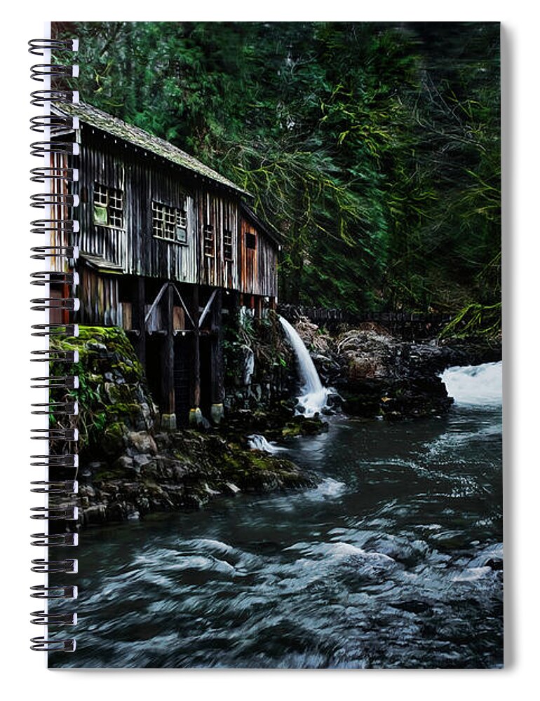 Water Spiral Notebook featuring the photograph Cedar Creek Grist Mill by John Christopher