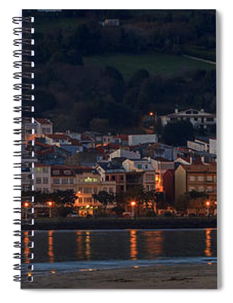 Cedeira Spiral Notebook featuring the photograph Cedeira Town Panorama Galicia Spain by Pablo Avanzini