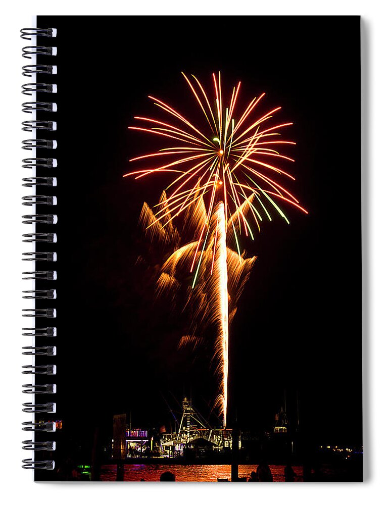 Fireworks Spiral Notebook featuring the photograph Celebration Fireworks by Bill Barber